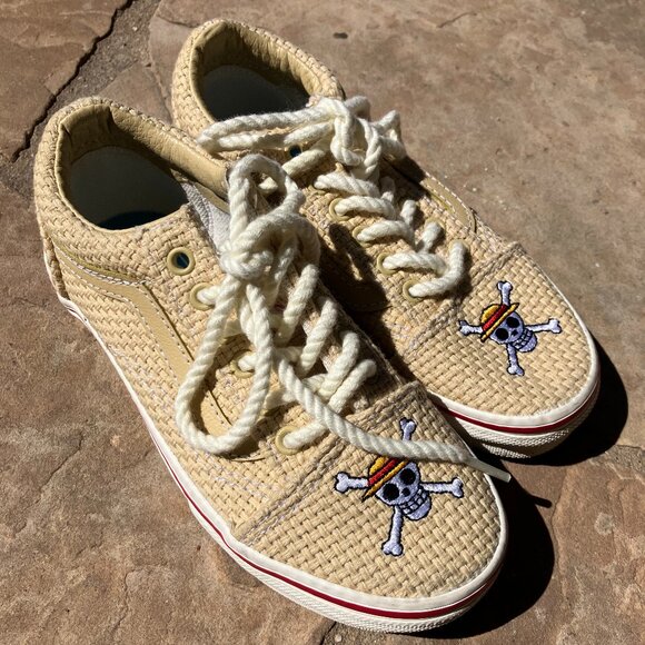 Vans Kids X One Piece Authentic Straw Hat Sneakers - Picture 1 of 7